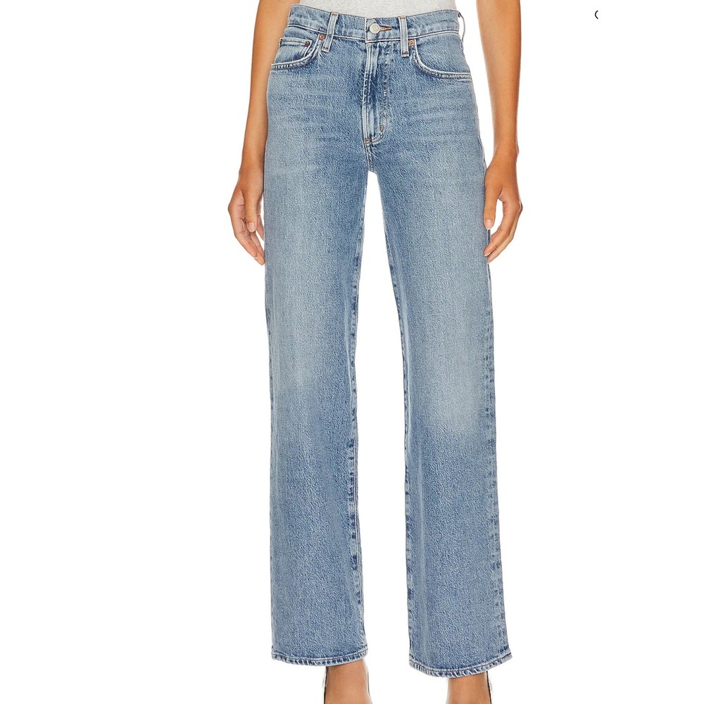 Agolde Light Wash Straight Leg Jeans